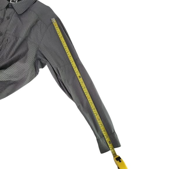 THE NORTH FACE Men's Nylon Stripe Button-Up Shirt grey medium - Picture 12 of 15